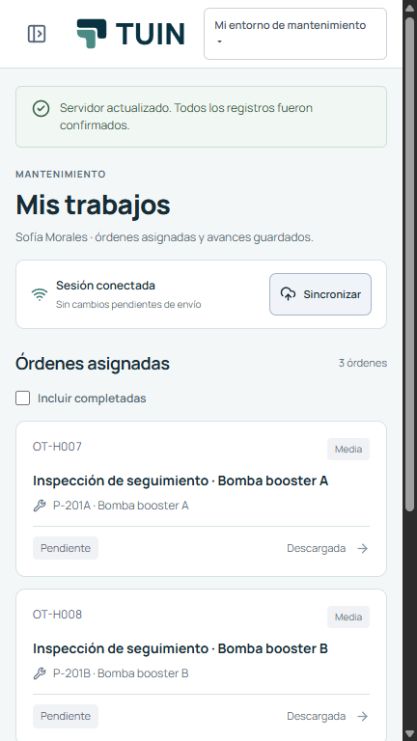 Mis trabajos de mantenimiento en la aplicación móvil
